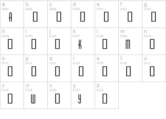Diner Fatt lowercase a-z preview
