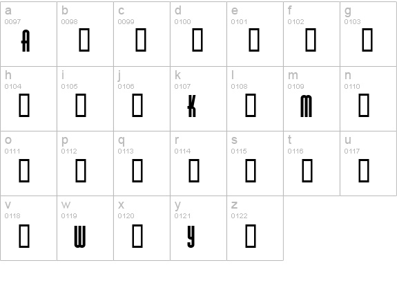 Diner Obese lowercase a-z preview
