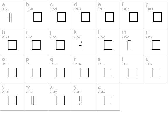 Diner Regular lowercase a-z preview
