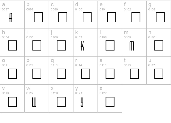DinerFat lowercase a-z preview