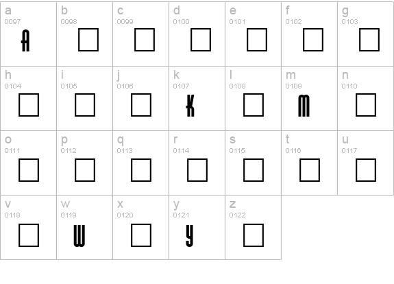 DinerObese lowercase a-z preview