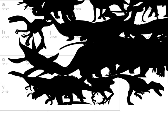Ding-o-saurs lowercase a-z preview