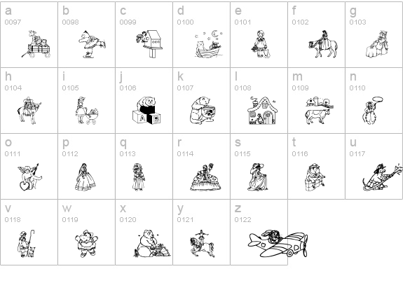 DingDelights lowercase a-z preview