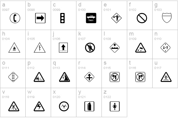 DingDong Signs o' the Times lowercase a-z preview