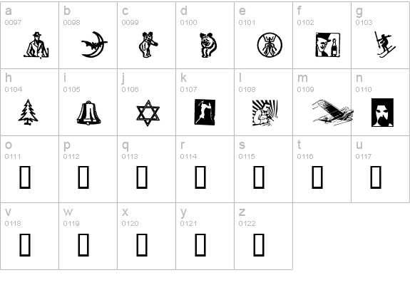 dingies Heavy lowercase a-z preview