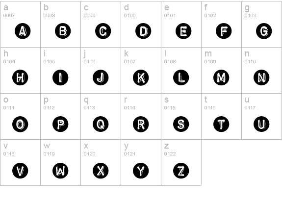 Dingos lowercase a-z preview