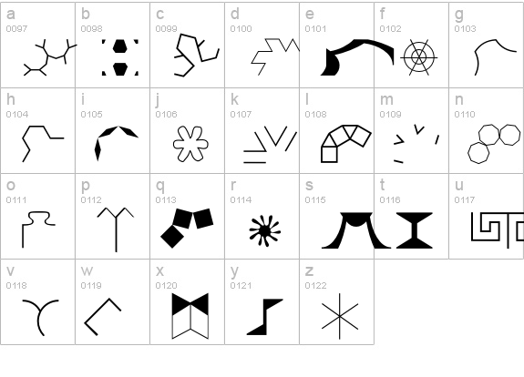 Dingsda lowercase a-z preview