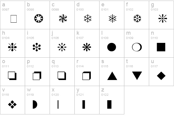 Dingthings 4 N lowercase a-z preview