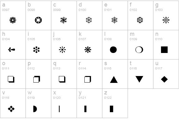 Dingthings3 Normal lowercase a-z preview