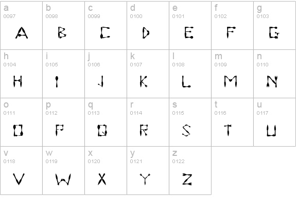 Dinner lowercase a-z preview