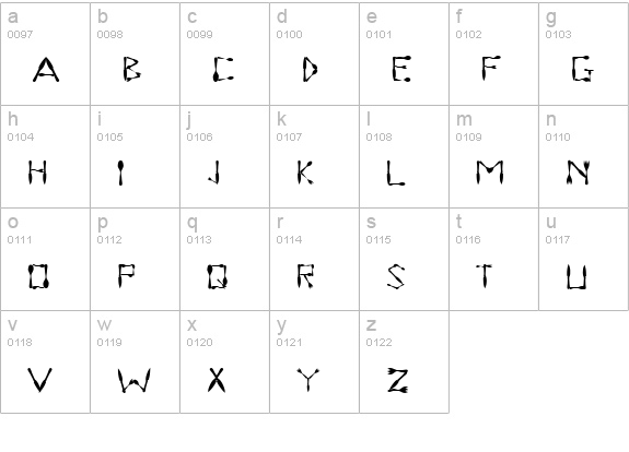 Dinner Regular lowercase a-z preview