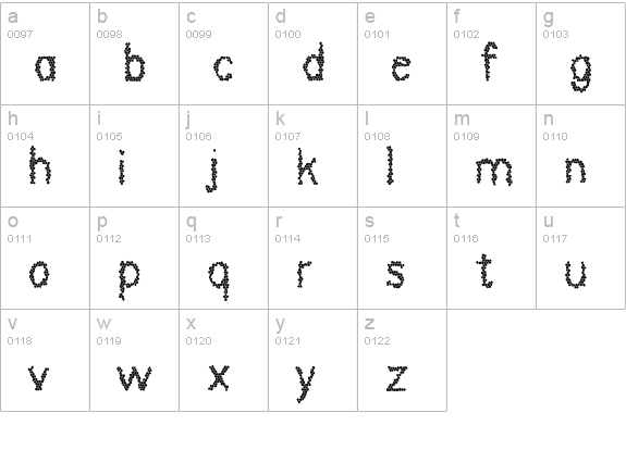 Dinosaur Skin lowercase a-z preview