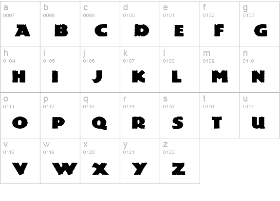 DinosauriaExtended Normal lowercase a-z preview