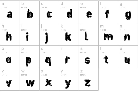 dinstik lowercase a-z preview