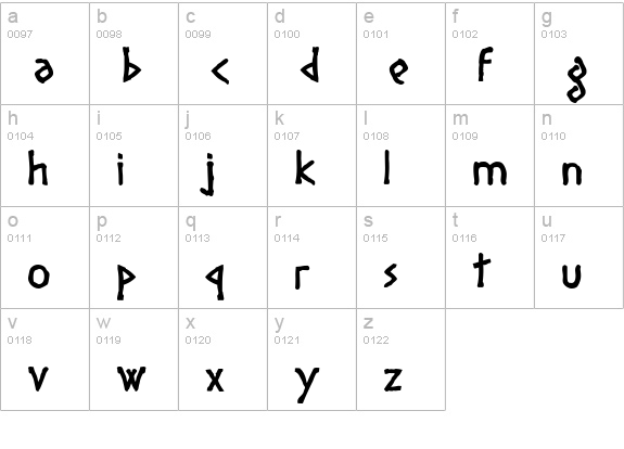 Diogenes lowercase a-z preview