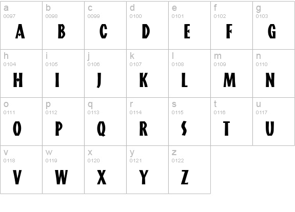 Diplomat lowercase a-z preview