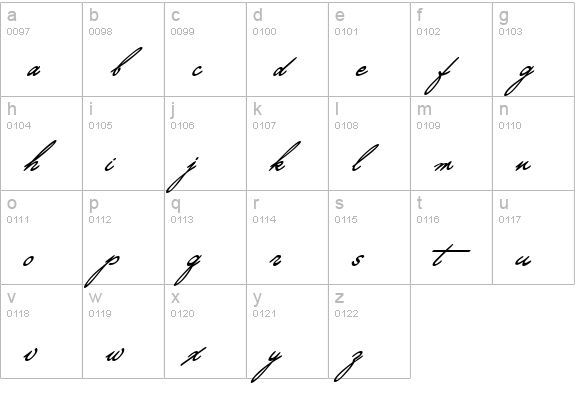 Directors ScriptBig Caps lowercase a-z preview