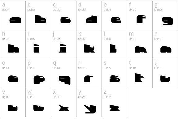 Direktor lowercase a-z preview