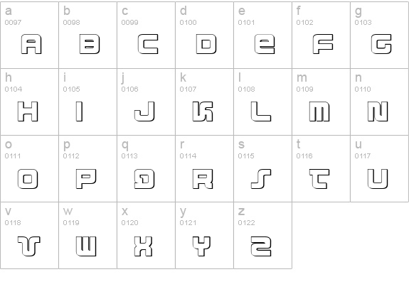 Direktor 3D lowercase a-z preview