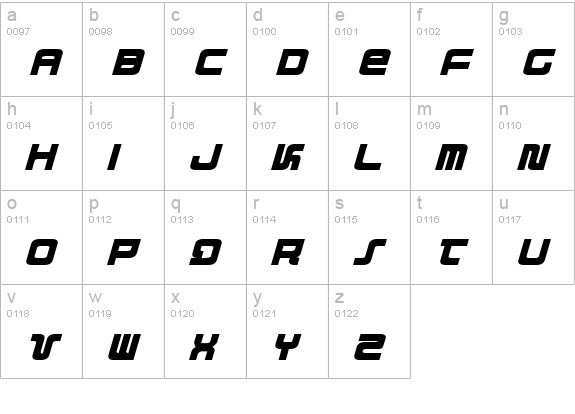 DirektorItalic lowercase a-z preview