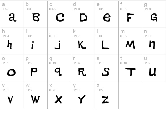 DirtDevil lowercase a-z preview