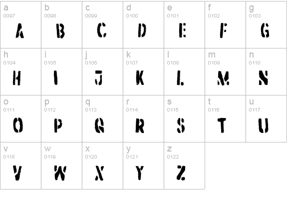 Dirtstorm lowercase a-z preview