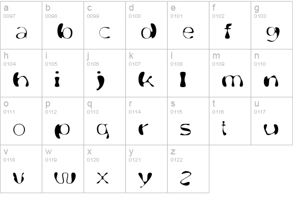 Dirty-Three lowercase a-z preview