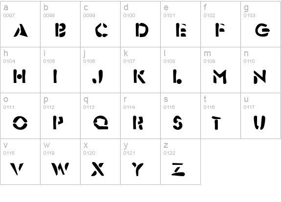 Dirty25-Bold lowercase a-z preview