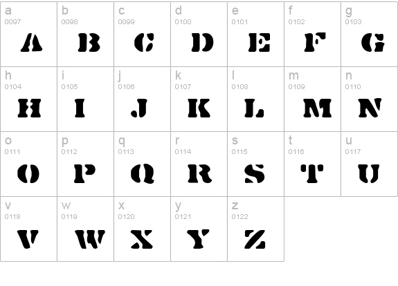 DirtyBaker'sDozen lowercase a-z preview
