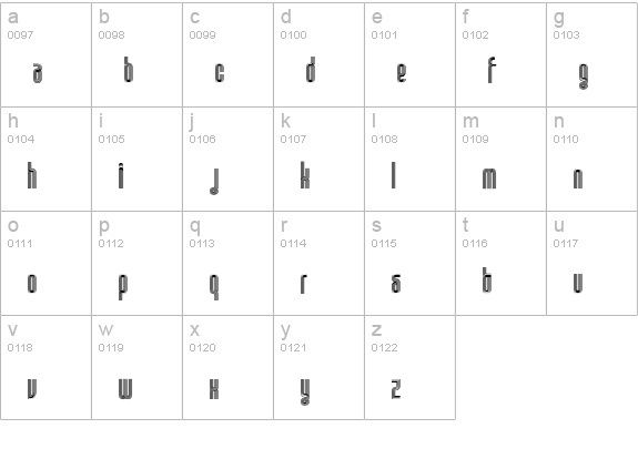 Disco 1 lowercase a-z preview