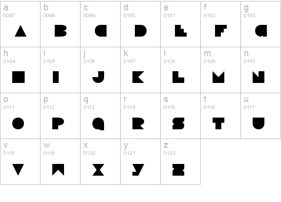 Disco Deck lowercase a-z preview