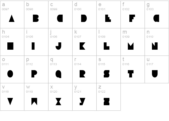 Disco Deck Condensed lowercase a-z preview