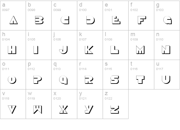 Disco Duck 3D lowercase a-z preview