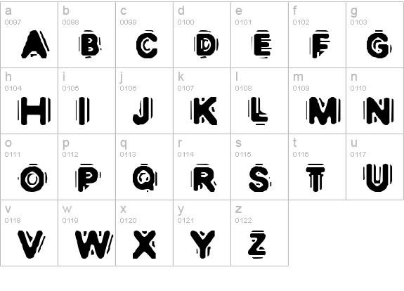 DISCOBOX lowercase a-z preview