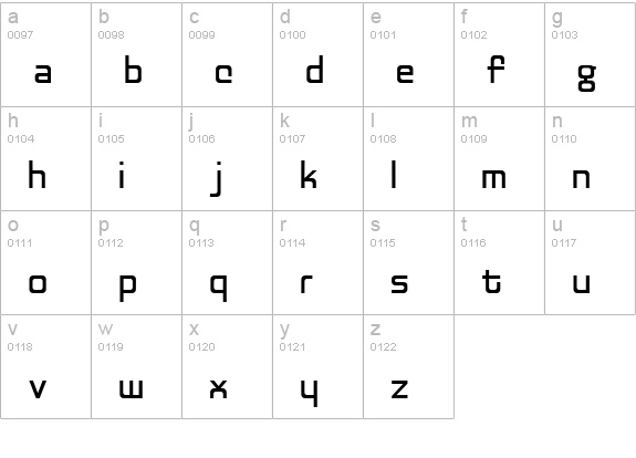 Discognate lowercase a-z preview