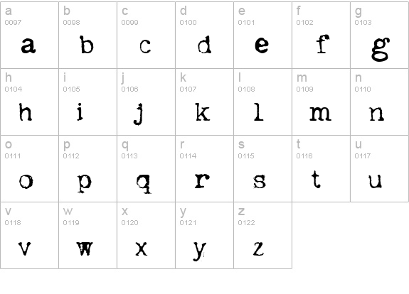 dislexiÃ¦ lowercase a-z preview