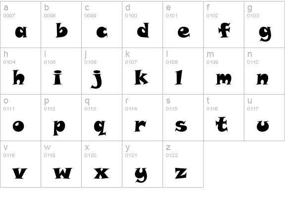 Disney Comic lowercase a-z preview