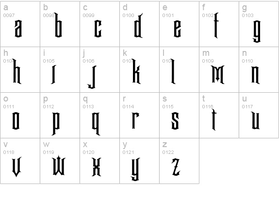 Disney Haunted Mansion 2 Regular lowercase a-z preview