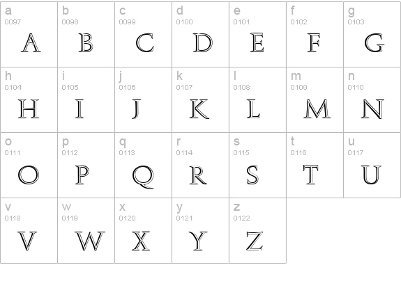 DisplayNo1URWIniD lowercase a-z preview