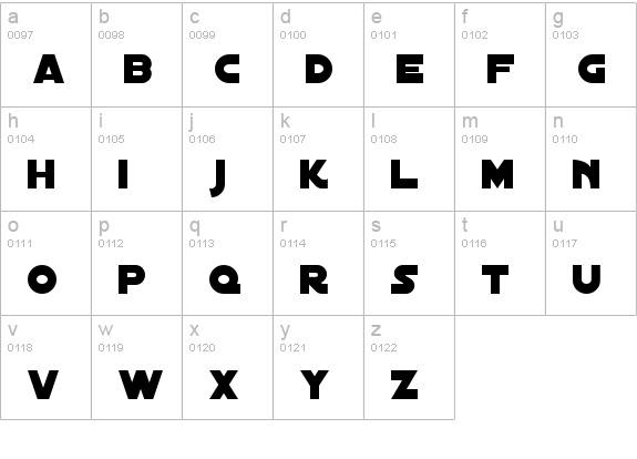 Distant Galaxy lowercase a-z preview