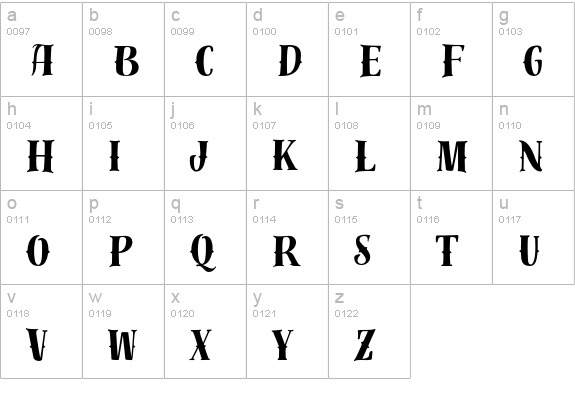 DistilleryStrong lowercase a-z preview