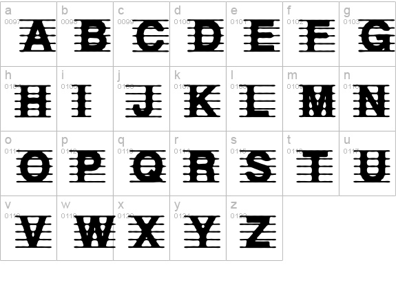 distracted musician lowercase a-z preview