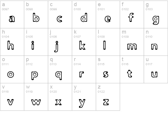 Distro Toast lowercase a-z preview