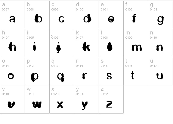 Distrowt lowercase a-z preview