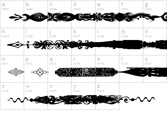 DividersTwo lowercase a-z preview