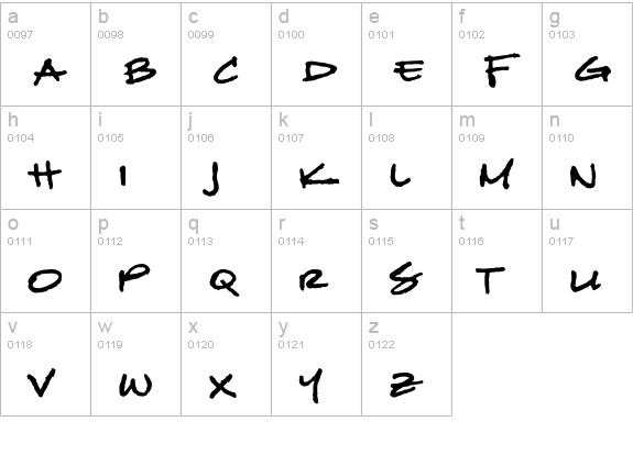 Divine lowercase a-z preview