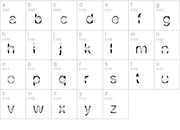DJ 4Skin lowercase a-z preview
