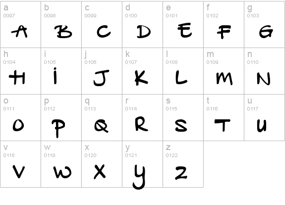 DK Babysitter  lowercase a-z preview