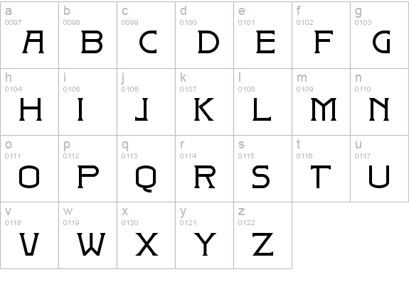 DK Badehaus lowercase a-z preview