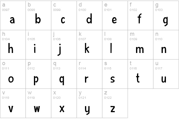 DK Blue Sheep lowercase a-z preview